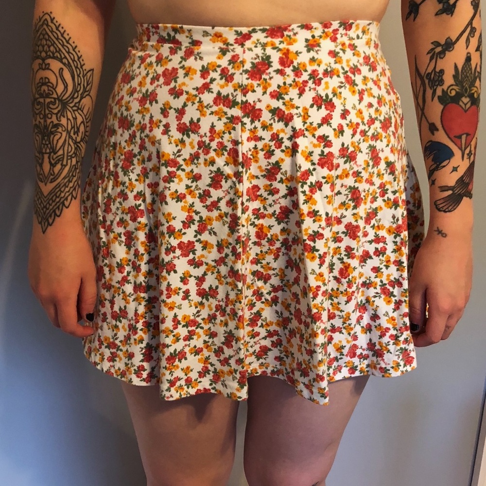 Floral skater skirt